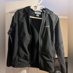 Columbia Charcoal Hooded light coat